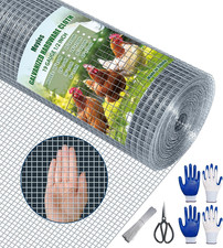 Hardware Cloth 1/2 Inch, 19GA Hot Dip Galvanized Chicken Wire Fencing Mesh
