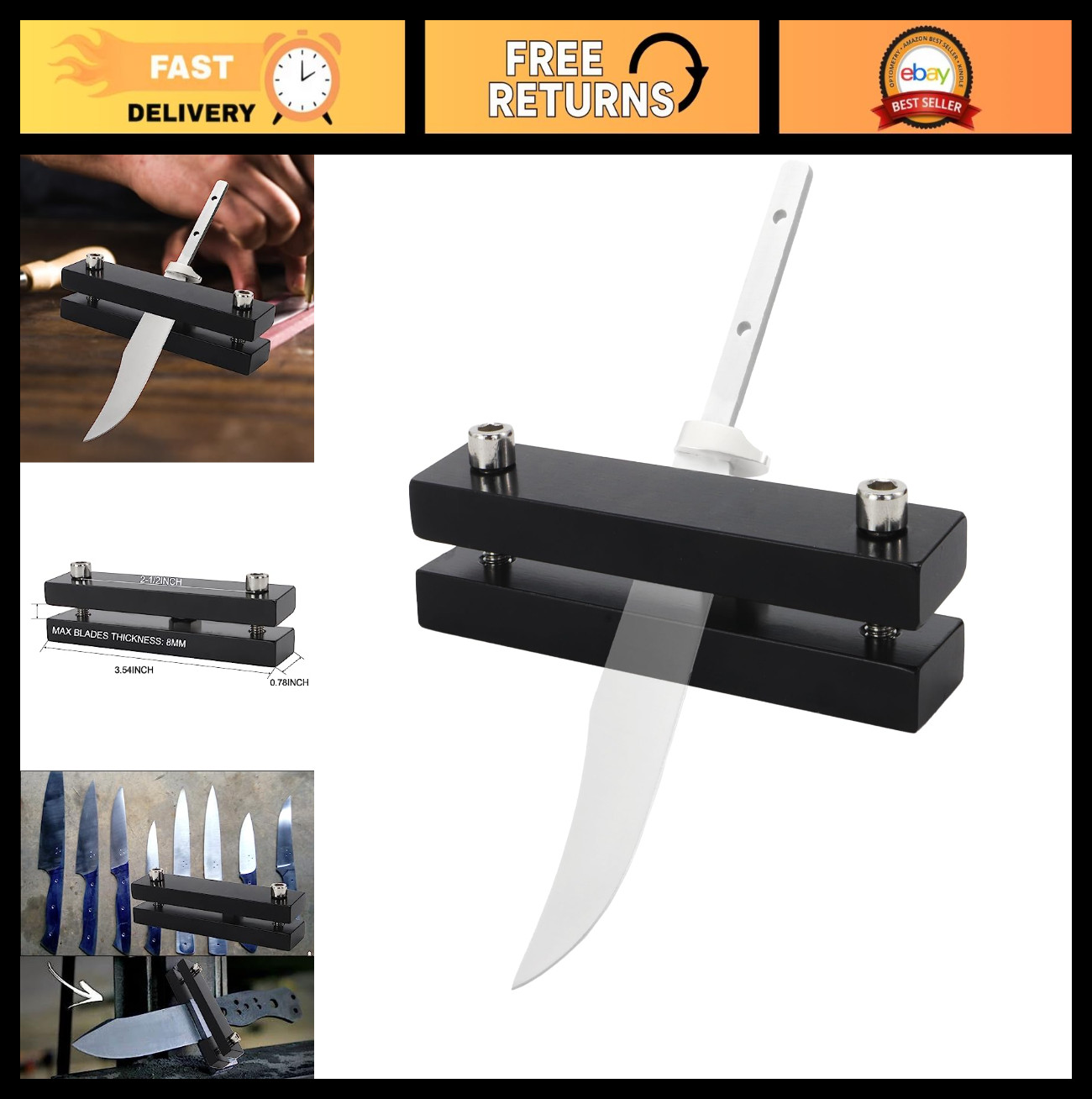 Hardened File Guide for Knife Making - Metal Hardness 55, Belt Sander Tool