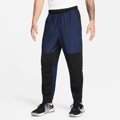 Sz L- Nike Unlimited Men's Water-Repellent Versatile Pants, Black/Blue, FB8601.