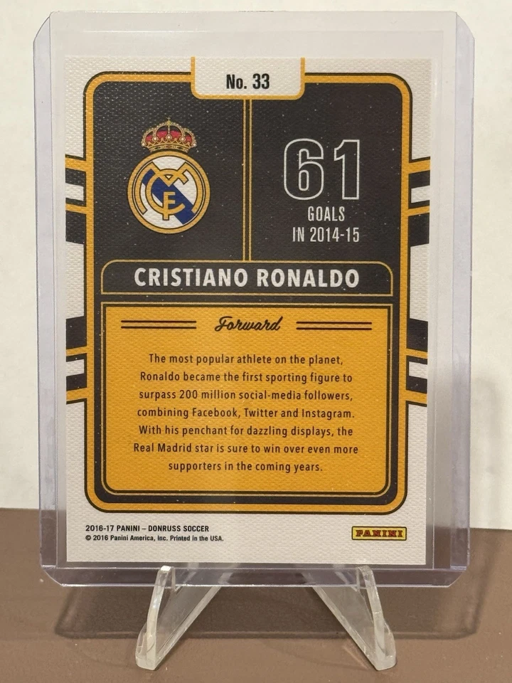 克里斯蒂亚诺·罗纳尔多 2016-17 Donruss 生产线金色 /49 皇家马德里系列 — 第 3/3 张图片