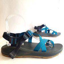 Chaco Shoes Sz US10 UK9 EU43 Black Blue Z/ Cloud 2 Sandals Depths Thongs Mens