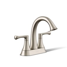 KOHLER K-35951-4-BN Buckley 1.2 GPM Centerset Bathroom Faucet, Brushed Nickel