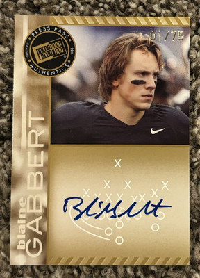Blaine Gabbert 2011 Press Pass Rookie Auto #1/75 eBay 1/1 Missouri Jacksonville
