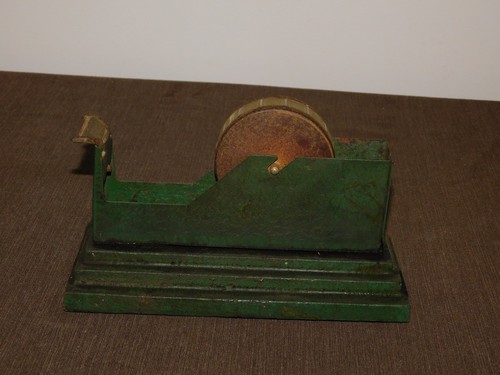 VINTAGE DESK OLD 3M MINNESOTA MINING MFG CO HEAVY DUTY METAL TAPE DISPENSER - Picture 6 of 10