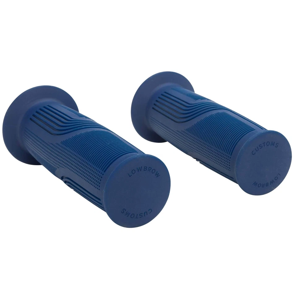 Empuñaduras Lowbrow Customs AMF azules 1" Harley Shovelhead Ironhead Sportster Foto 3 de 3