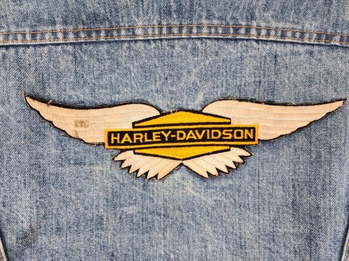 Vintage DC Dee Cee Denim Jacket w/ Harley Davidson Patch Sz 42 MadeInUSA Western - Picture 12 of 23
