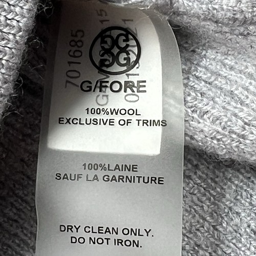 G/Fore Sweater YOUTH XL SLIM CHEST 19.5” Gray Wool Hoodie Elbow Patch Pullover - Picture 10 of 20