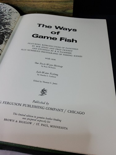 The Ways of Game Fish 1972 Leather-bound Illustrated Limited Edition 270/3000 - Picture 7 of 21