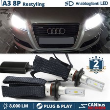Kit Lampadine LED per Audi A3 8P Restyling ANABBAGLIANTI H7 Luce Bianca CANbus