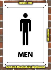 Metal Sign - Men's Restroom