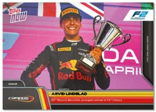 Arvid Lindblad Youngest F2 Winner 2025 Formula 1 Topps NOW Card #32 - QTY