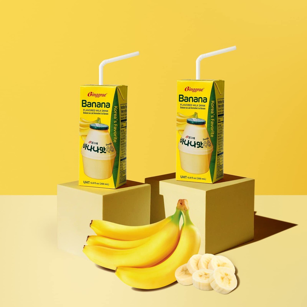 MiLK ミルク　8センチ8cmシングル　BANANABA-BANANA 未開封 Binggrae Banana Flavored Milk Pack of 24 Authentic Korean Drink