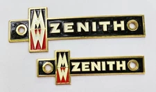 2 Original Vintage Zenith Name Plates, Brass, Unused