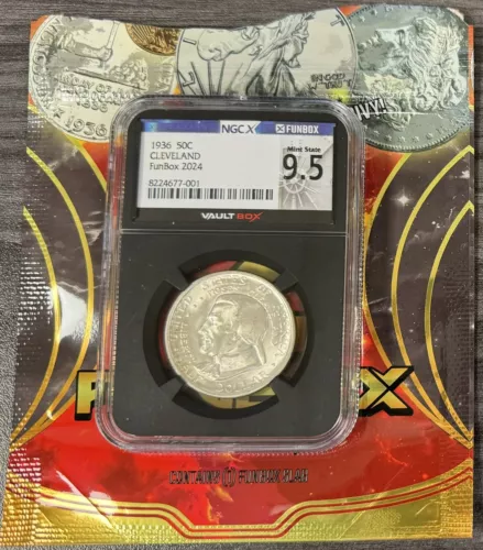 1936 Commemorative Cleveland Half Dollar NGC 9.5 (MS65) Funbox 2