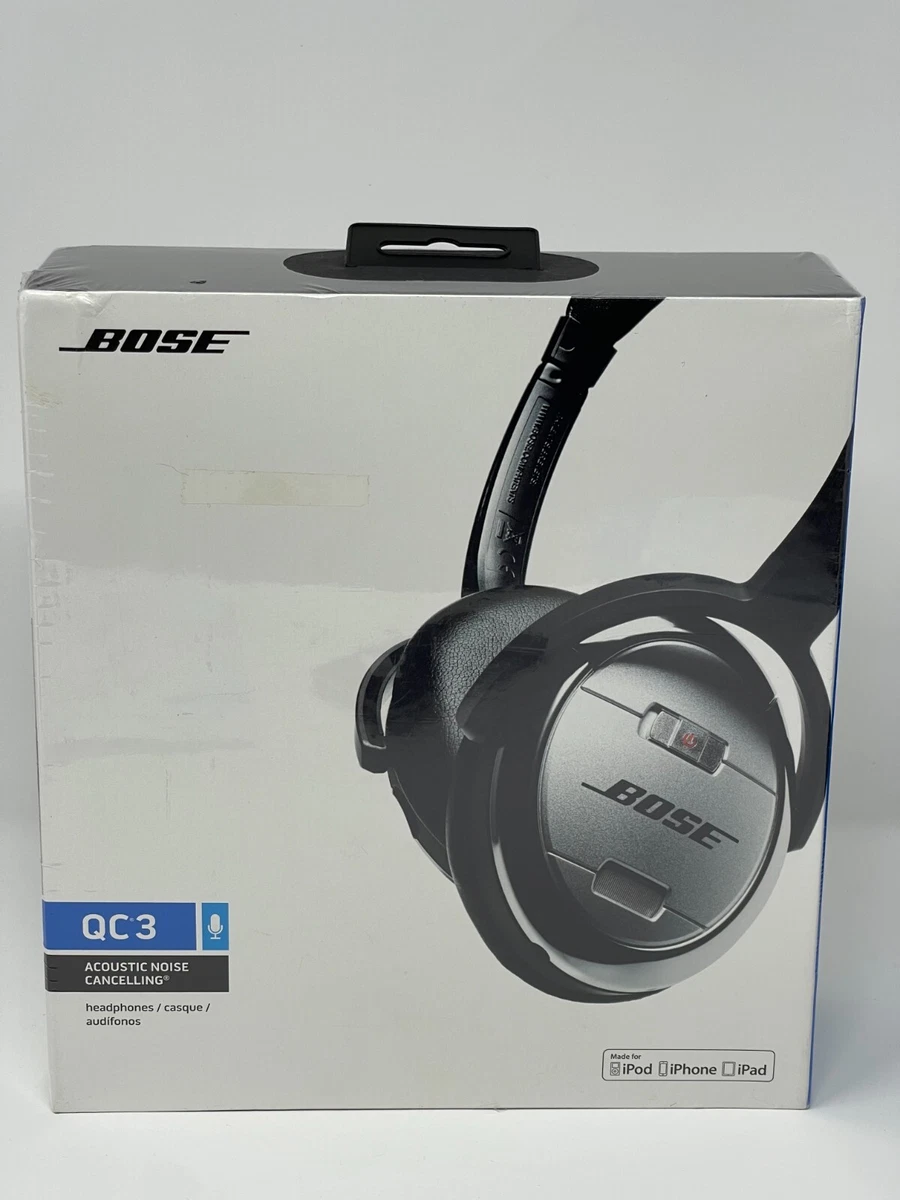Bose QuietComfort 3 QC3 Acoustic Noise Cancelling On ear Headphones iPod iPhone