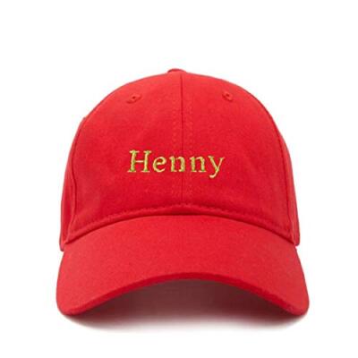 Henny Drink Alcohol Baseball Cap Embroidered Cotton Adjustable Dad Hat