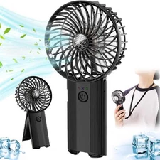 Portable Hand Held Fan-Handheld Personal Fan Rechargeable with 4 Speeds