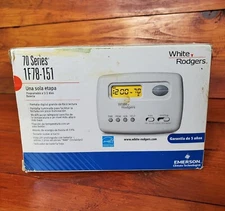 1F78-151 Emerson Thermostat 24V White Millivolt Battery Programmable 5+2