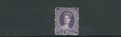 BAHAMAS 1863-65 QV PORTRAIT (Scott 14 CWN/CC pf 12.5) F MH | eBay