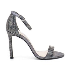Nina Women s Dayzee Rhinestone Embellishment Ankle-Strap Heeled Sandal