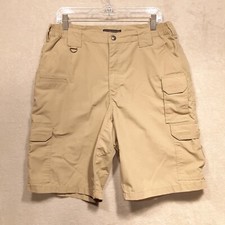5.11 Tactical Mens Ripstop Cargo Shorts Sz.34x10/Beige/Outdoor/Hiking/Utility