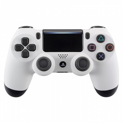 Glasier White UN-MODDED Custom OEM Controller compatible with PS4 CUH-ZCT2U