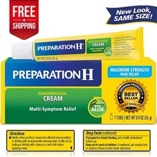 Preparation H Hemorrhoid Symptom Treatment Cream (0.9 Ounce Tube)