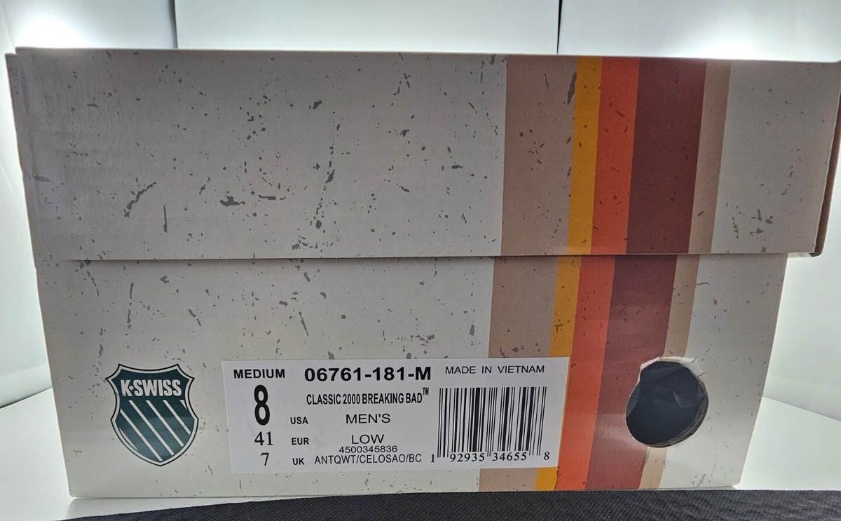 2019 K-Swiss Classic 2000 Breaking Bad Crystal Ship RV Size 8 