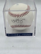 Texas Rangers Michael Young Autograph Baseball