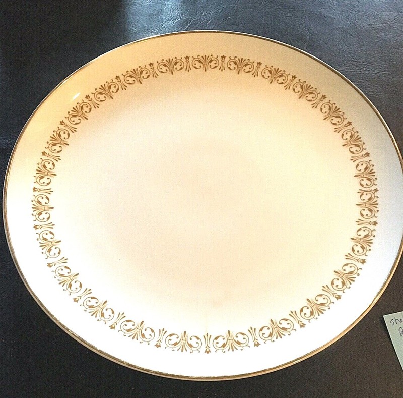 Vintage Sheffield Fine China "Imperial Gold" 504 W from Japan 12" Platter Tray
