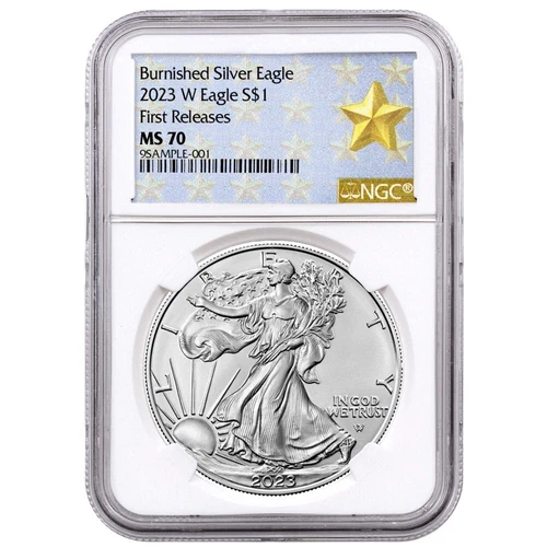 2023-W $1 1oz Burnished Silver Eagle NGC MS70 First Releases West Point Gold ...