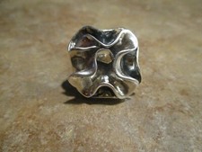 SUBSTANTIAL Vintage Three Dimensional Sterling Silver FLOWER Ring Size 7