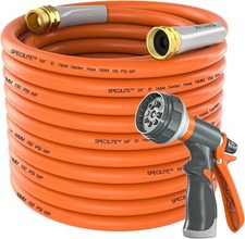 Garden Hose 50 Ft X 5/8 in Heavy Duty, Flexible and Lightweight Water Hose