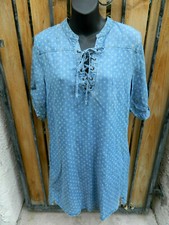PHILOSOPHY RAINDROP PRINT DRESS BLUE SZ S NWOT BOHO