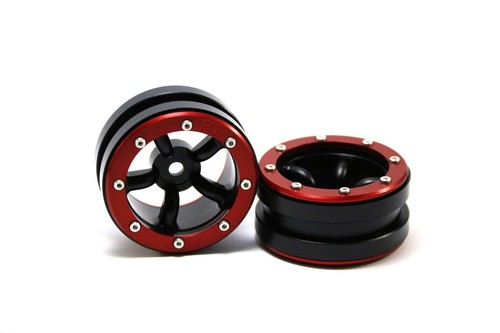 Beadlock Wheels PT-Safari Black/Red 1.9 (4 pcs) - Picture 2 of 4