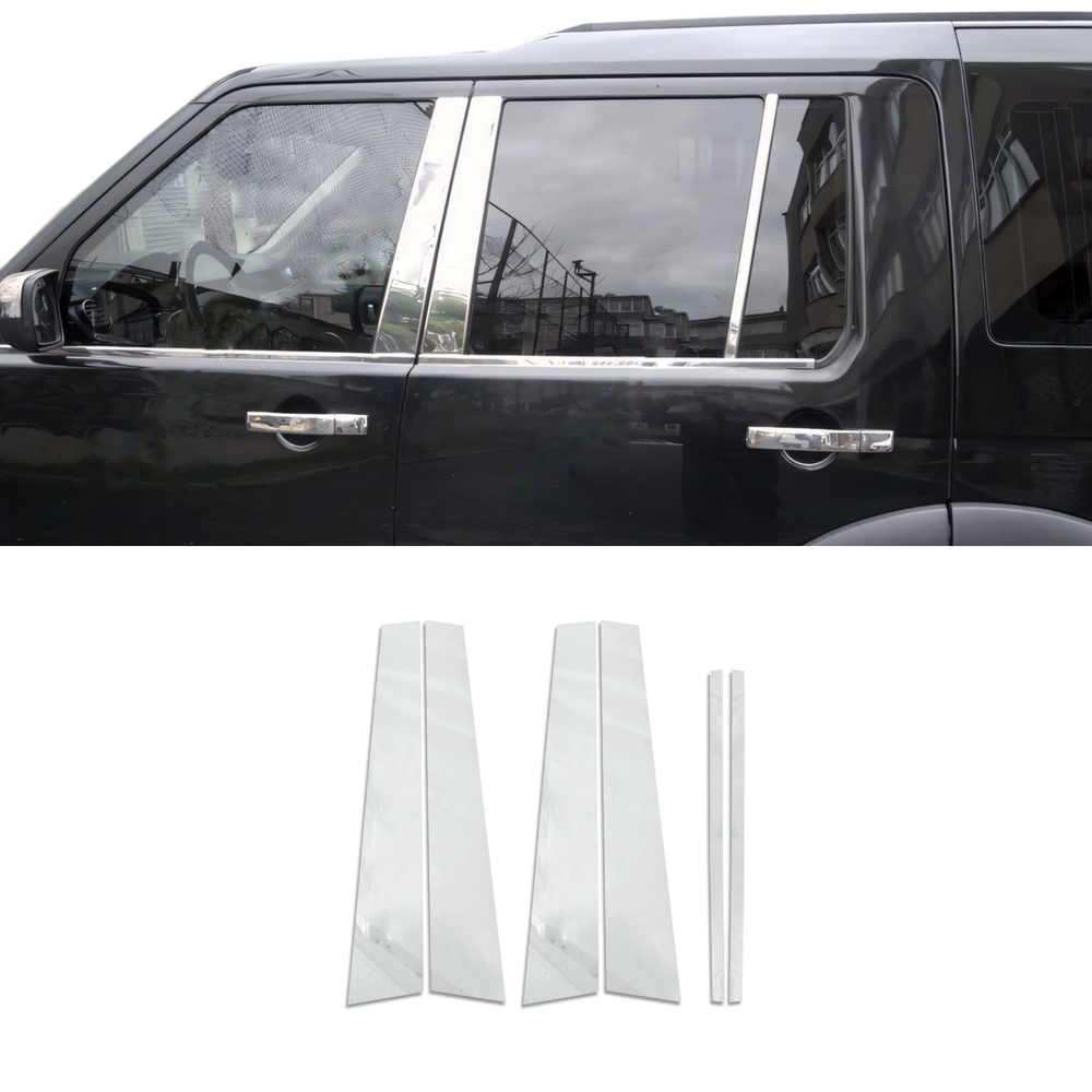 Stainless Steel Chrome Side Door B-Pillar Trim Land Rover Freelander (2007-2014)