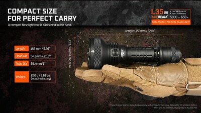 ACEBEAM L35 V2.0 5000 Lumens 650 Meter Beam Distance Tactical