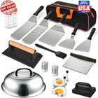 18Pcs Griddle Accessories Set Bbq Outdoor Cooking Tools Kit Spatula Utensils New