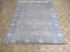 7'9 x 9'9 Hand Knotted Gray Oushak Oriental Rug G15328