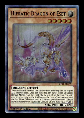 Yu-Gi-Oh! - Hieratic Dragon of Eset  (GFTP-EN049) - Ghosts from the Past