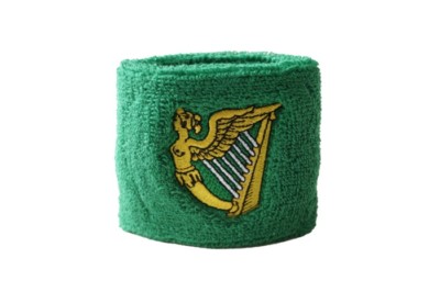 Schweißband Fahne Flagge Irland Erin Go Bragh 2er Set - 7x8cm Armband für Sport