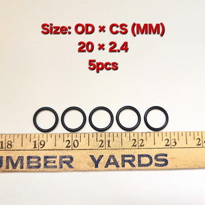 20mm OD x 15.2mm ID x 2.4mm Thick O-ring 5pcs 