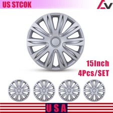 4pcs 15inch Universal Wheel Rim Cover Hubcaps Lacquer Car Caps Trim Ring Set