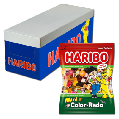 (7,81 /1kg) Haribo Mini Color-Rado Fruchtgummi Lakritz 20 Beutel je 160g