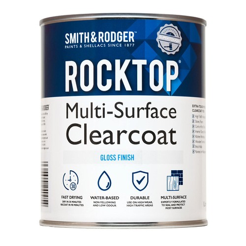 Smith & Rodger Rocktop Multi-Surface Clearcoat - 1L / 2.5L - Satin, Matt & Gloss