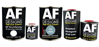 FÜR VW L96M Marathonblau Metallic 3.7L Autolack SET 2K EP Grundierung Klarlack