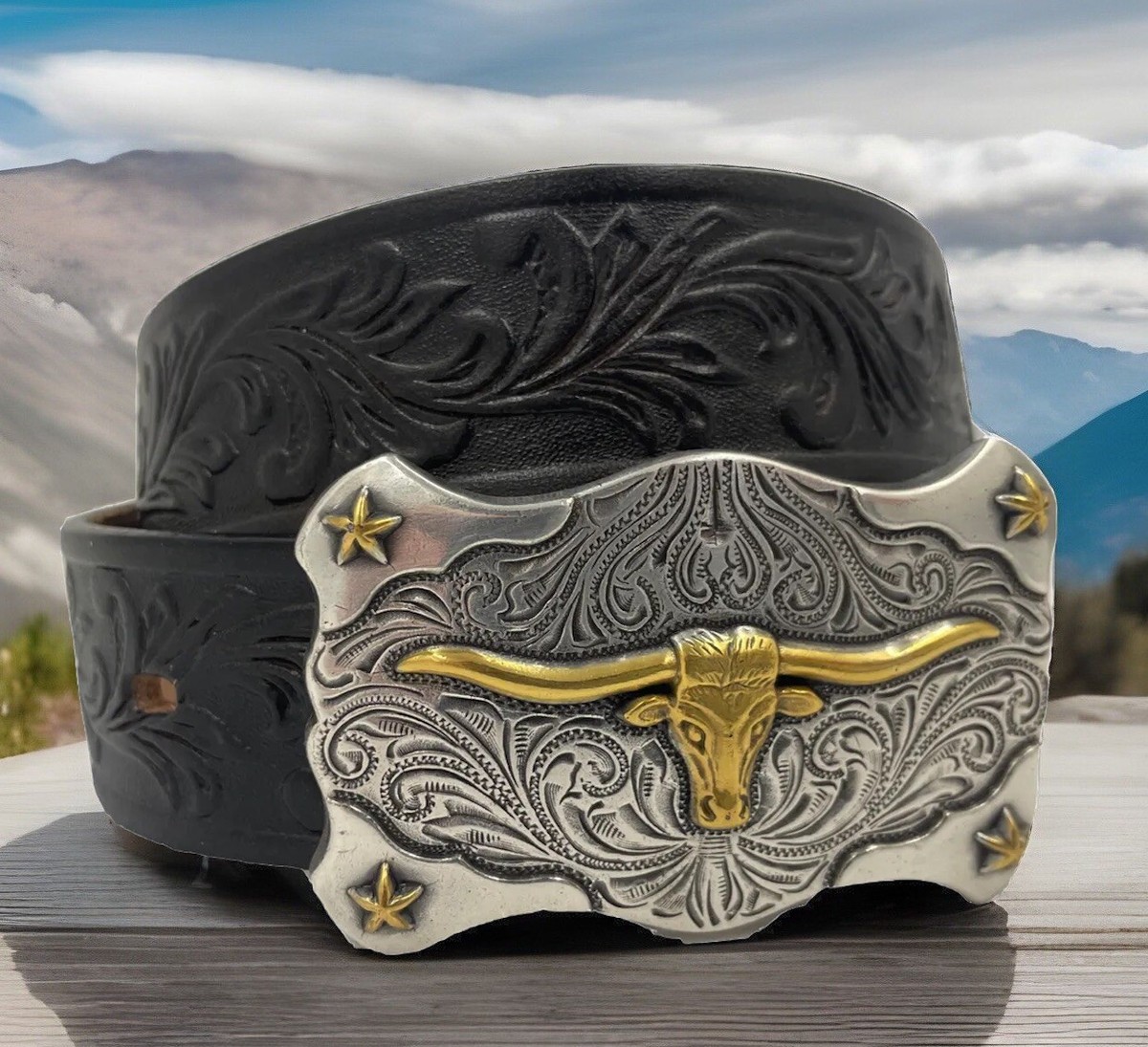 Tony Lama LITTLE TEXAS Top Grain Leather Belt Made in USA  display picture 2