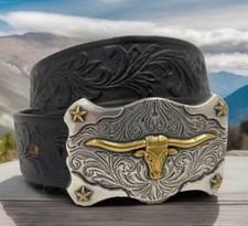 Tony Lama LITTLE TEXAS Top Grain Leather Belt Made in USA Size 20 NWT C60113