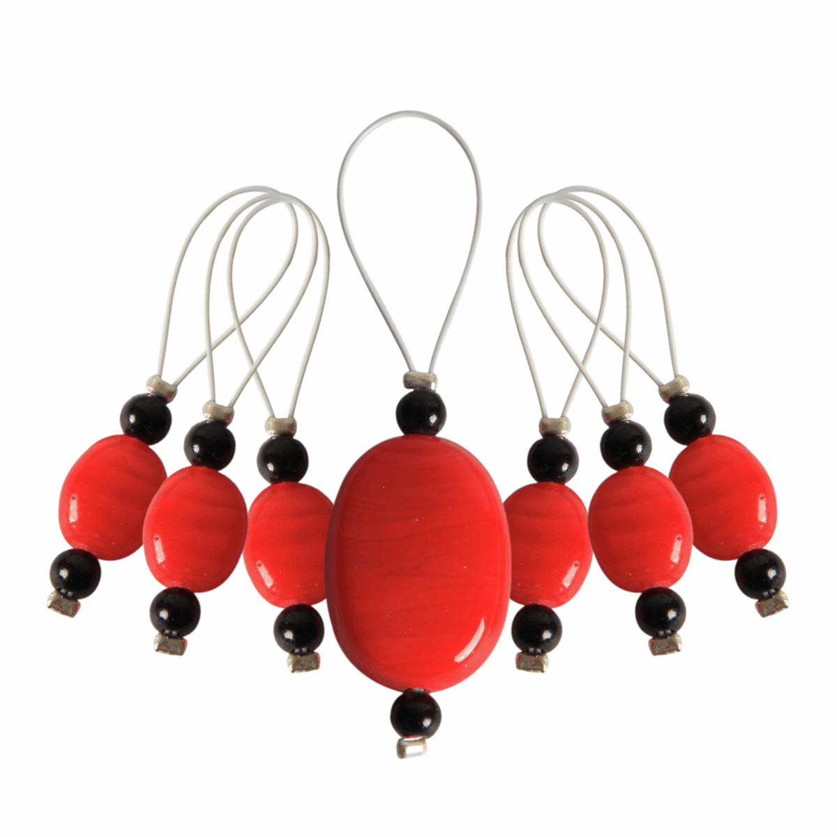 KNIT PRO Zooni: Bead Stitch Markers: Tangerine - Image 2