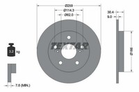 Bremsscheibe Toyota T. Auris 06- Japan